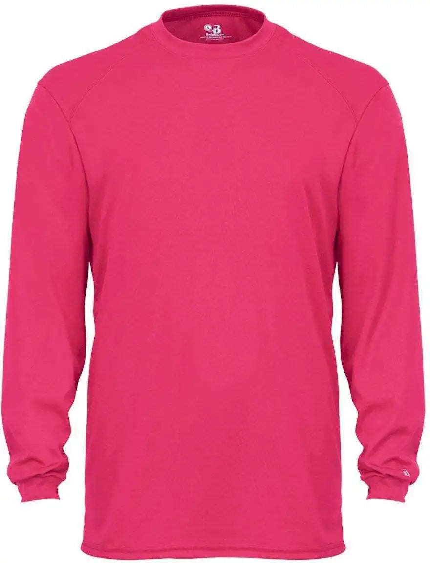 Badger Sport 4104 b Core Long Sleeve Tee Hot Pink