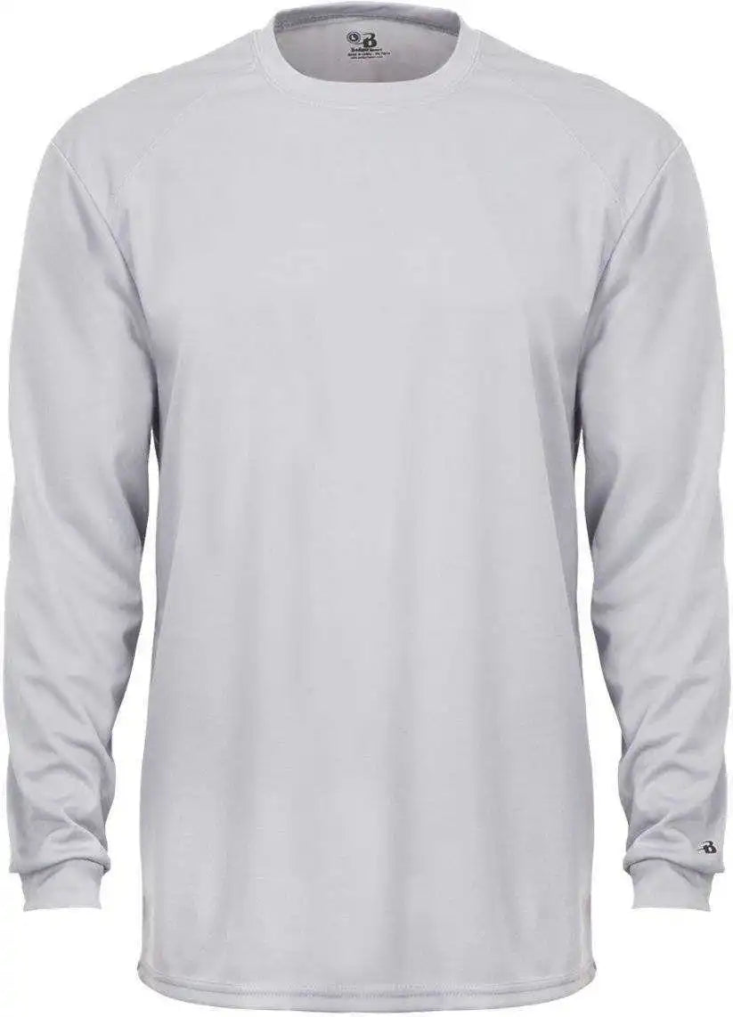 Badger Sport 4104 b Core Long Sleeve Tee Silver