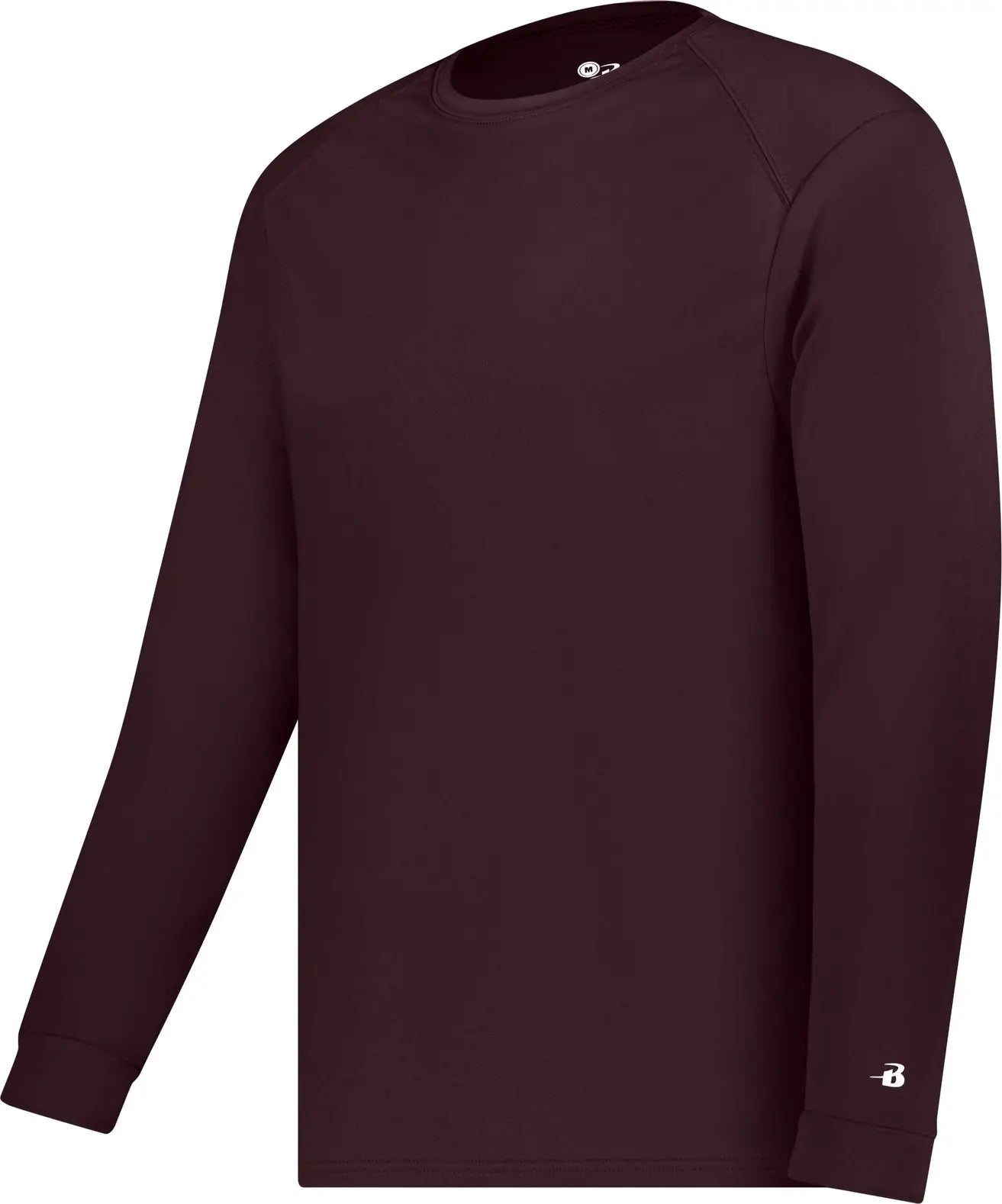 Badger Sport 410400 B-core L/s Tee - Maroon - Adult s