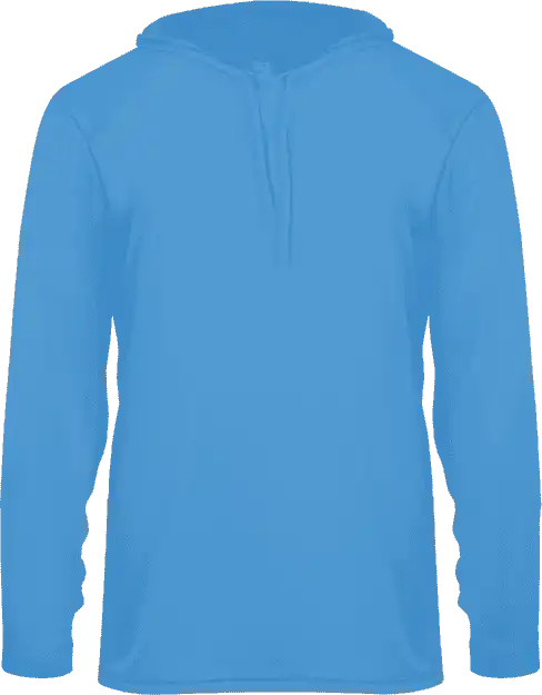Badger Sport 4105 B-core Long Sleeve Hoodie Tee - Columbia Blue