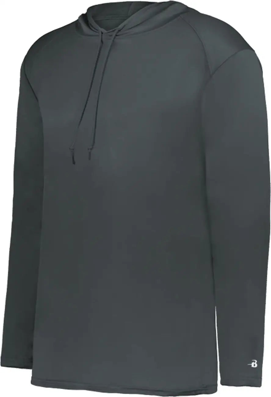Badger Sport 4105 B-core Long Sleeve Hoodie Tee - Graphite