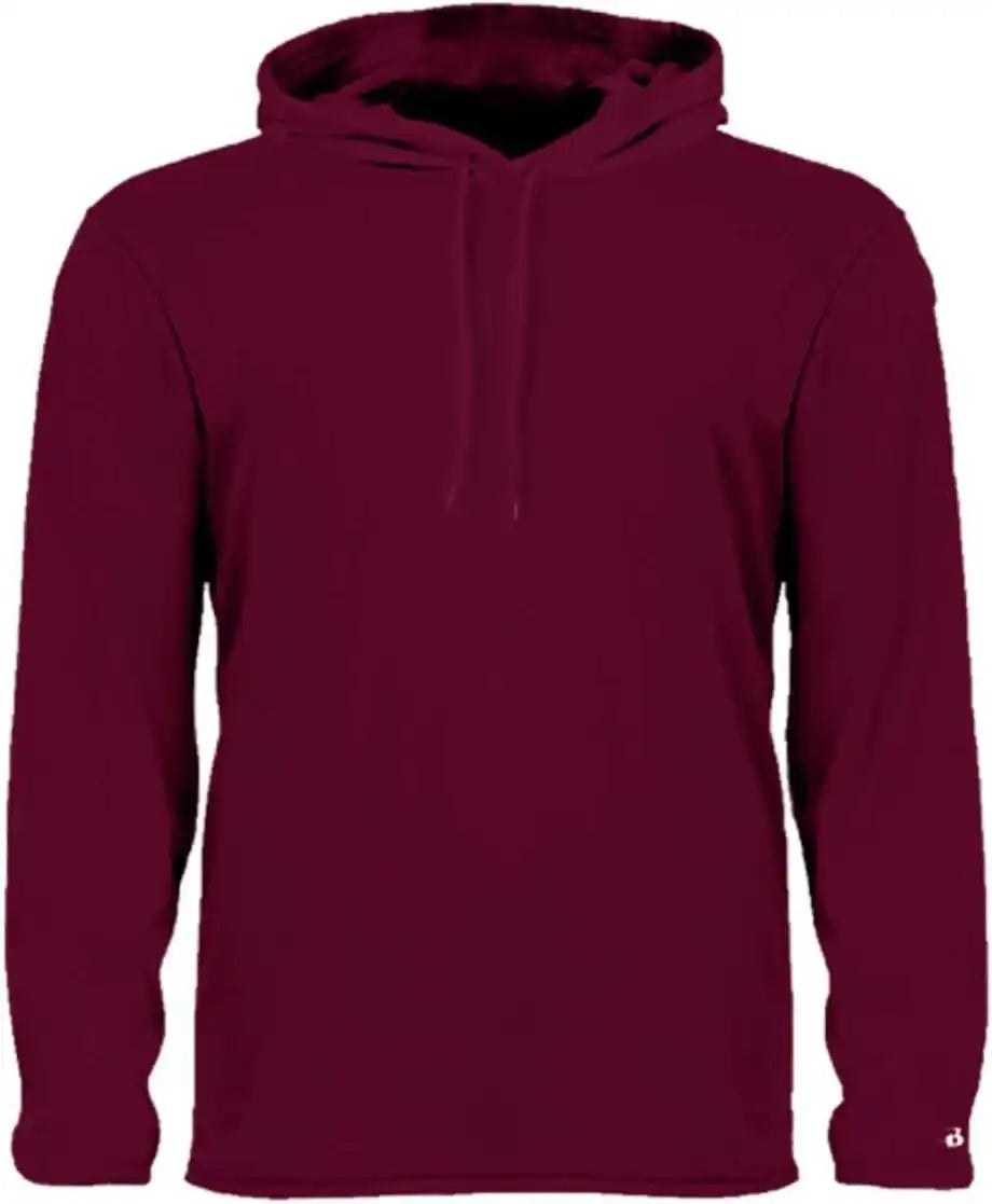 Badger Sport 4105 b Core Long Sleeve Hoodie Tee Maroon