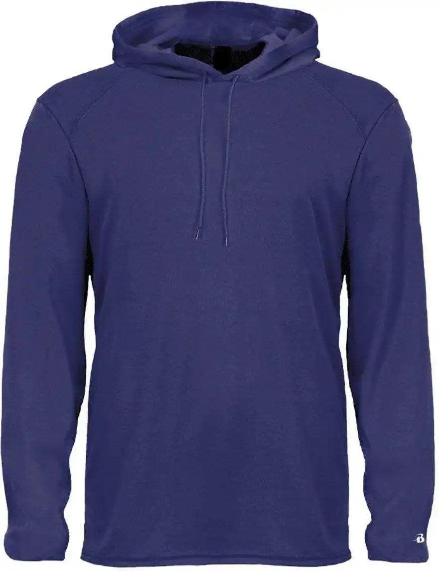 Badger Sport 4105 b Core Long Sleeve Hoodie Tee Navy