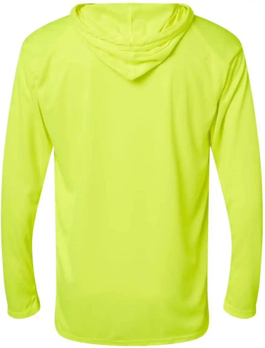 Badger Sport 4105 b Core Long Sleeve Hoodie Tee Safety Yellow