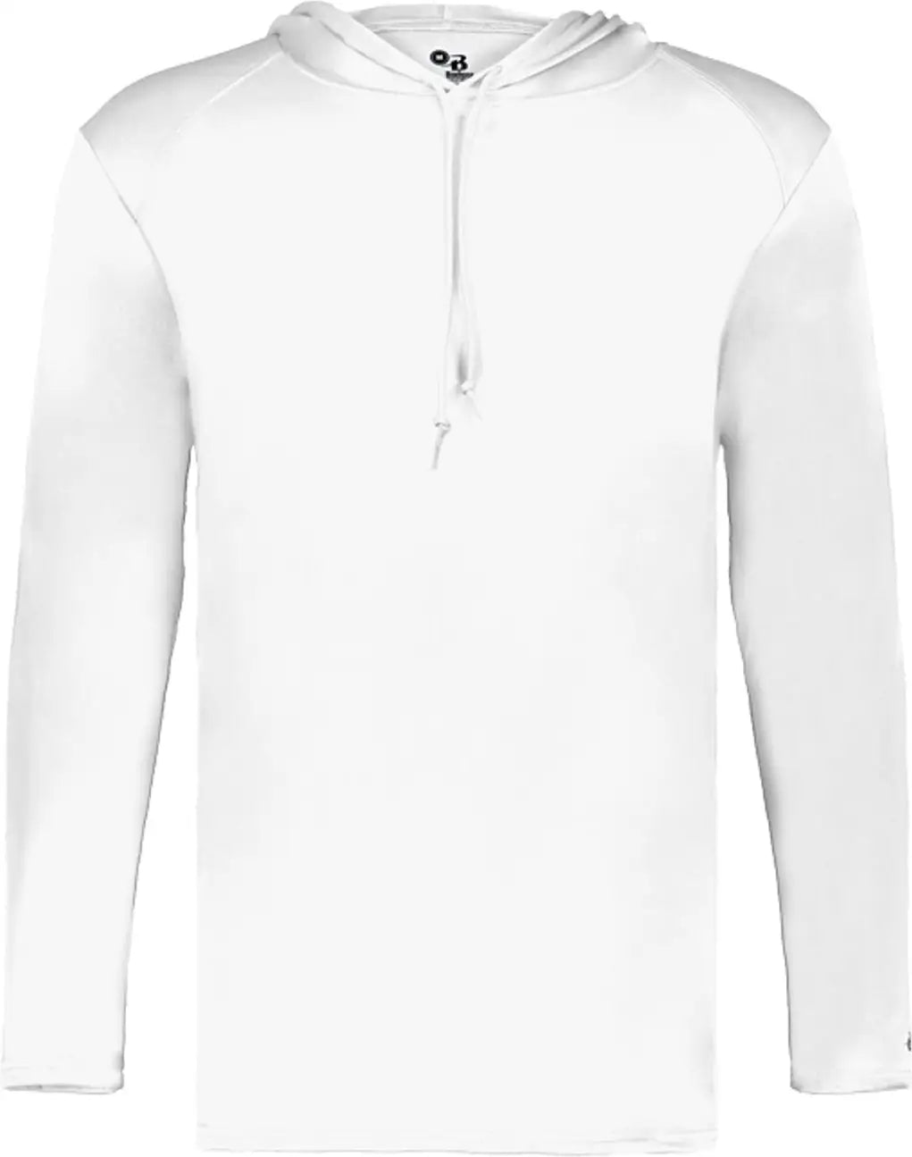 Badger Sport 4105 B-core Long Sleeve Hoodie Tee - White