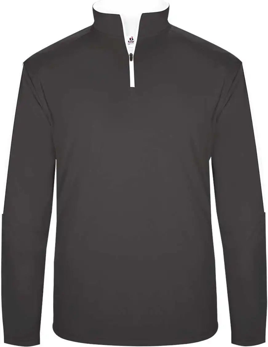 Badger Sport 4106 Sideline 1/4 Zip Graphite White