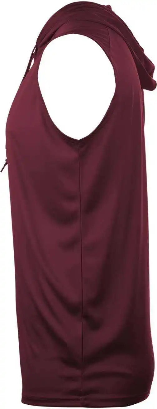Badger Sport 4108 b Core Sleeveless Hoodie Tee Maroon