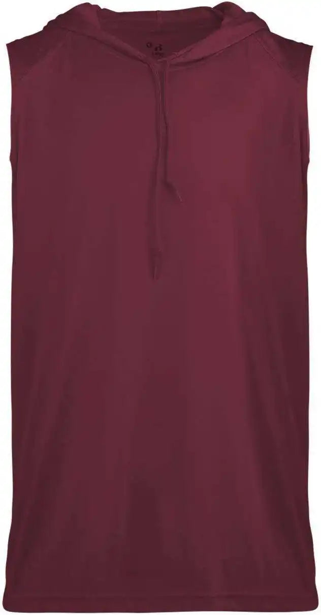 Badger Sport 4108 b Core Sleeveless Hoodie Tee Maroon
