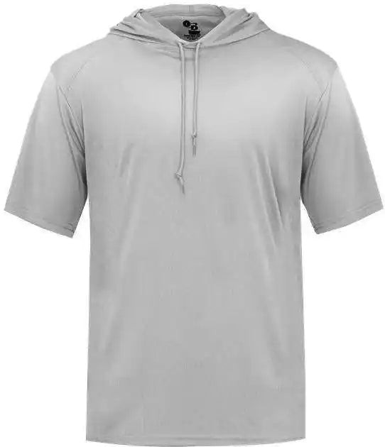 Badger Sport 4123 b Core Short Sleeve Hoodie Tee Silver
