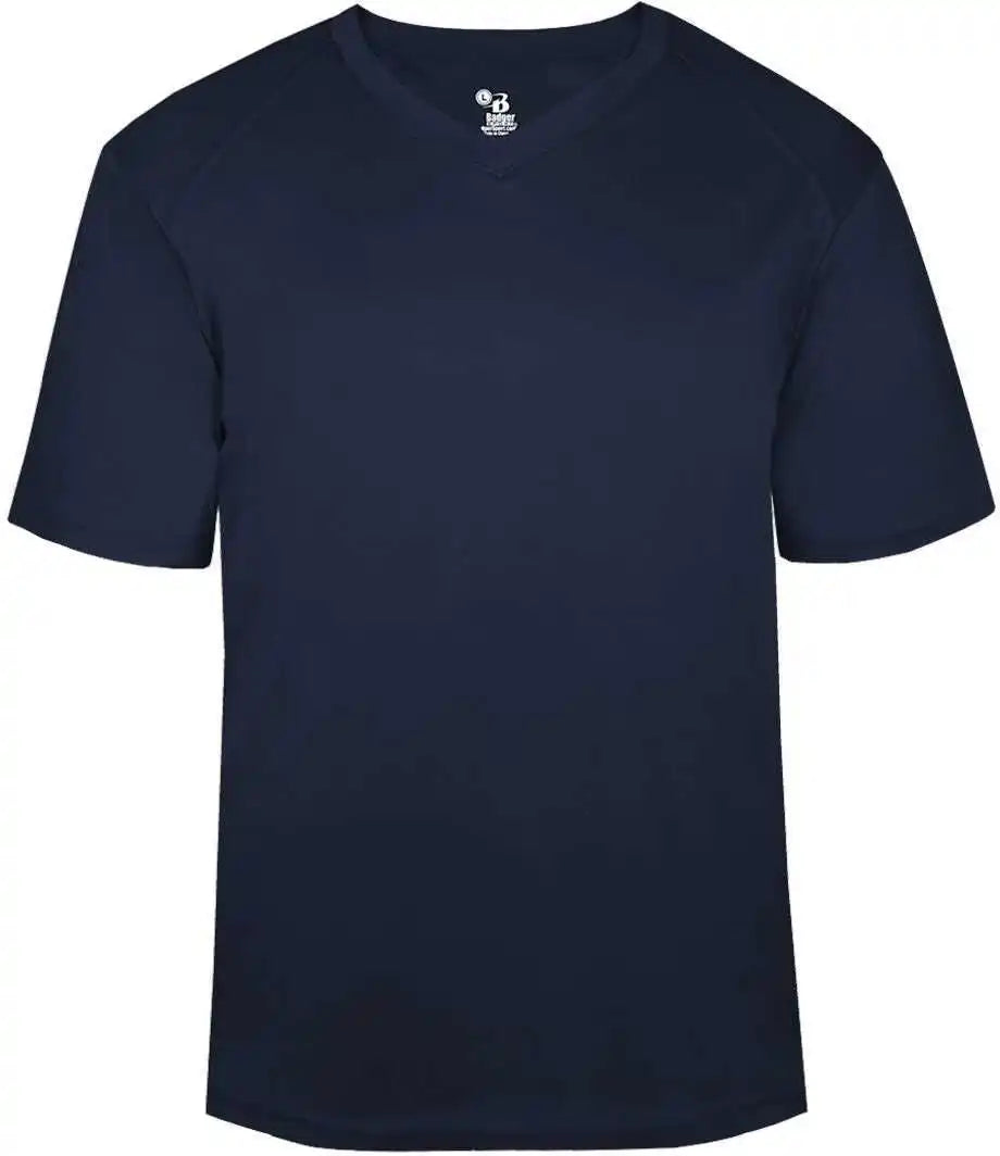 Badger Sport 4124 b Core v Neck Tee Navy