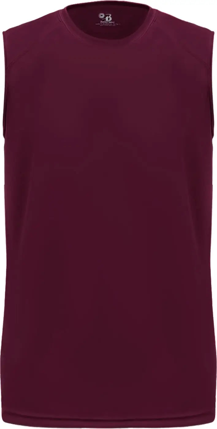 Badger Sport 413000 B-core Sleeveless Tee - Maroon - Adult s