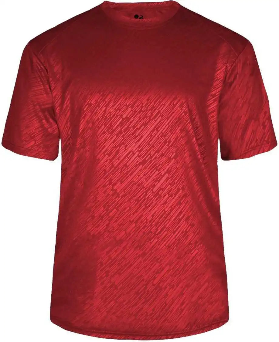 Badger Sport 4131 Line Embossed Tee - Red