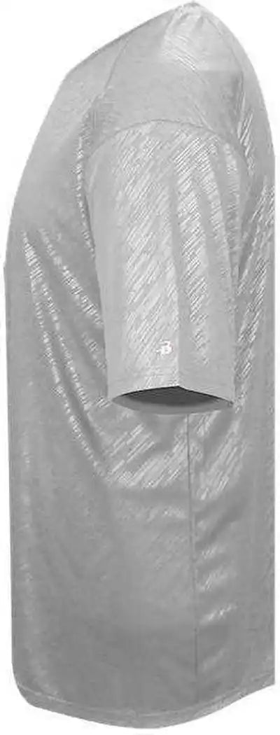 Badger Sport 4131 Line Embossed Tee - Silver - Light Gray / Adult s