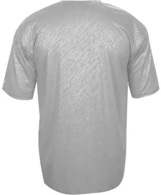 Badger Sport 4131 Line Embossed Tee - Silver - Light Gray / Adult s