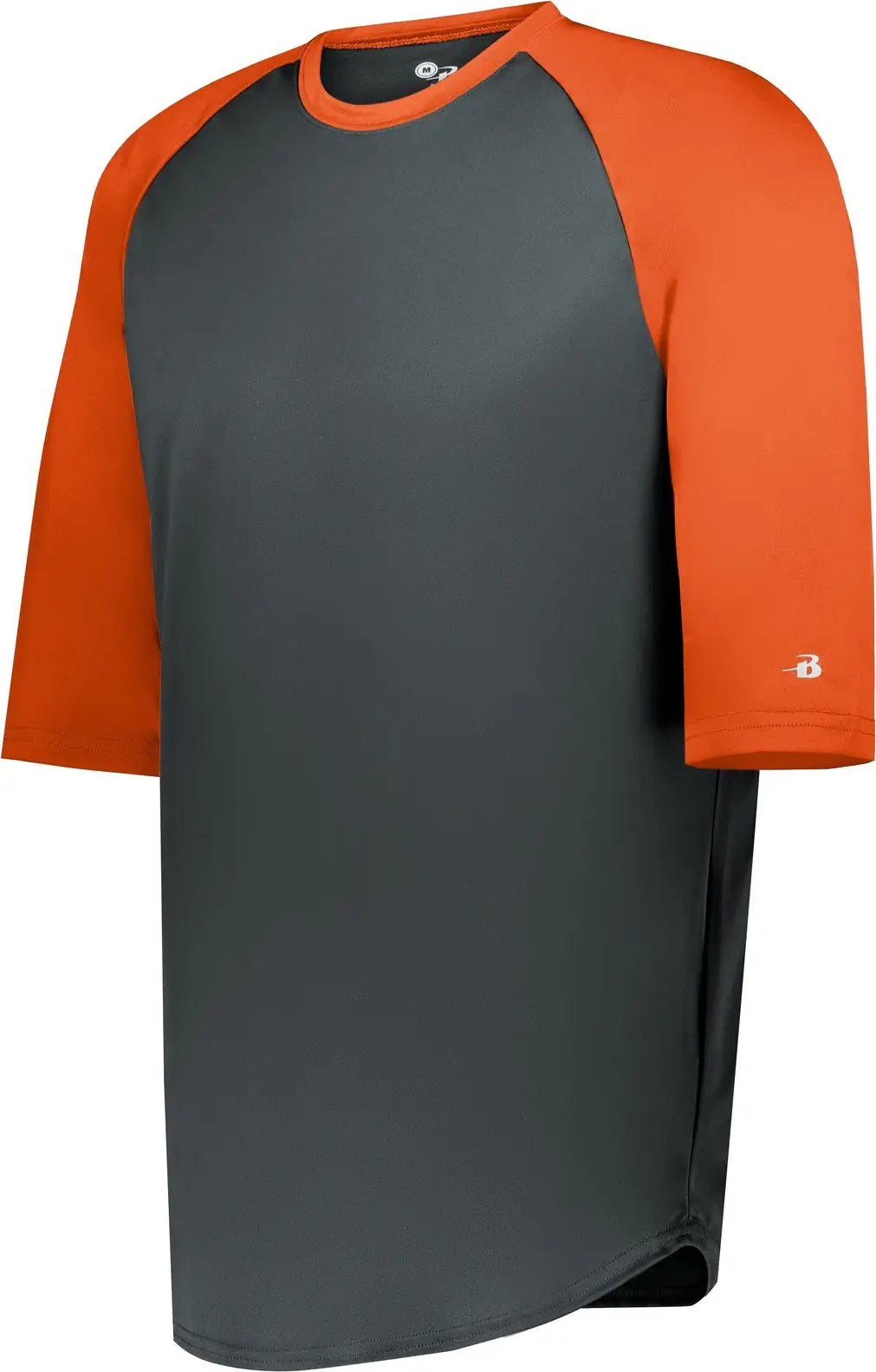 Badger Sport 4133 B-baseball Tee - Graphite Burnt Orange - Adult s