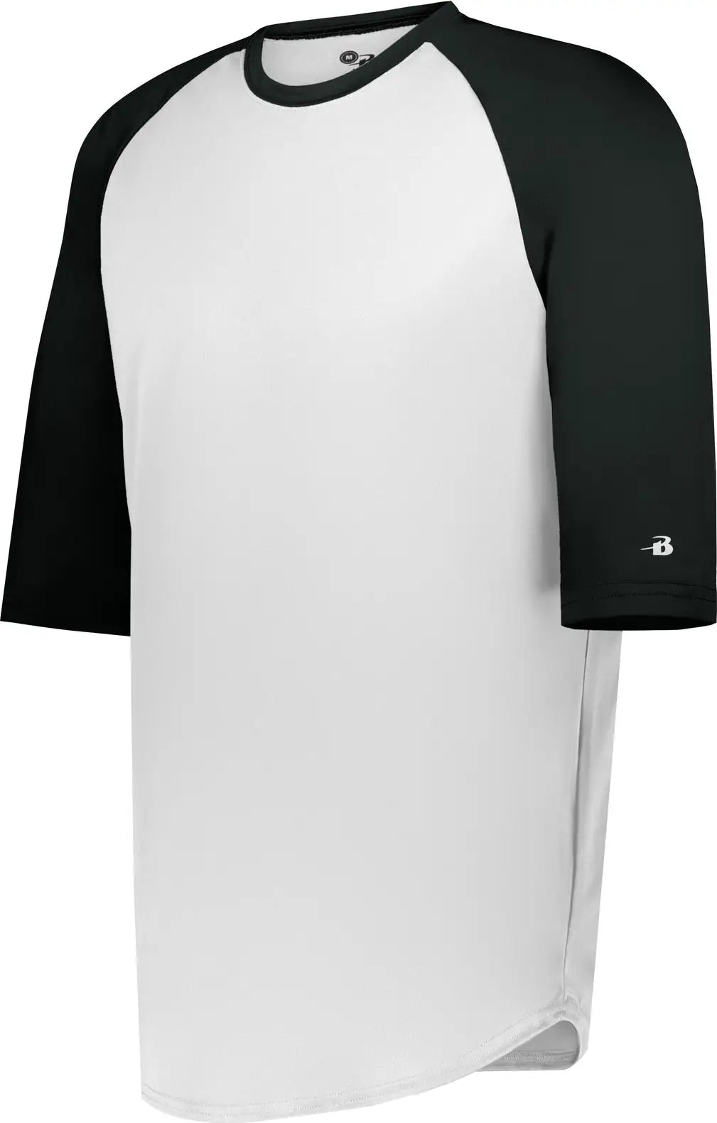 Badger Sport 4133 B-baseball Tee - White Black - Adult s