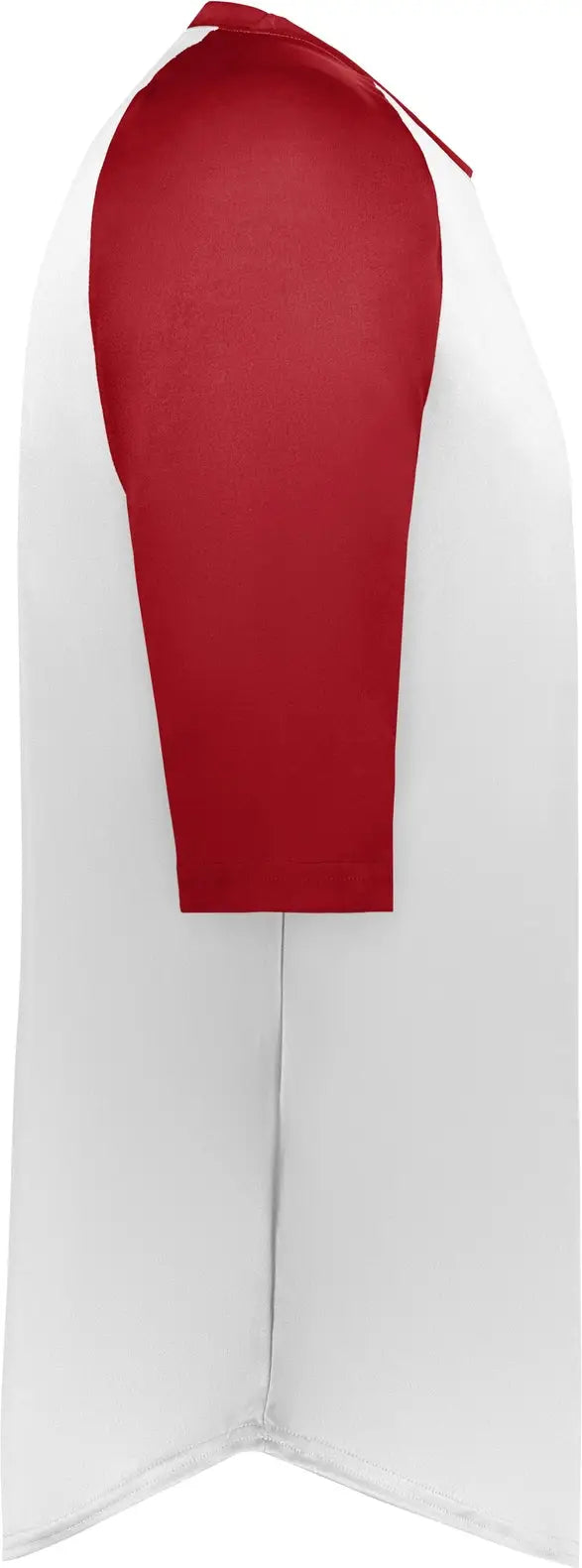 Badger Sport 4133 B-baseball Tee - White Red