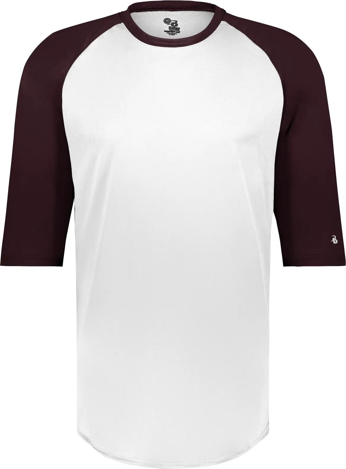Badger Sport 413300 B-baseball Tee - White Maroon - Adult s