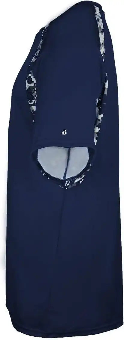Badger Sport 4140 Digital Hook Adult Tee Navy Digita