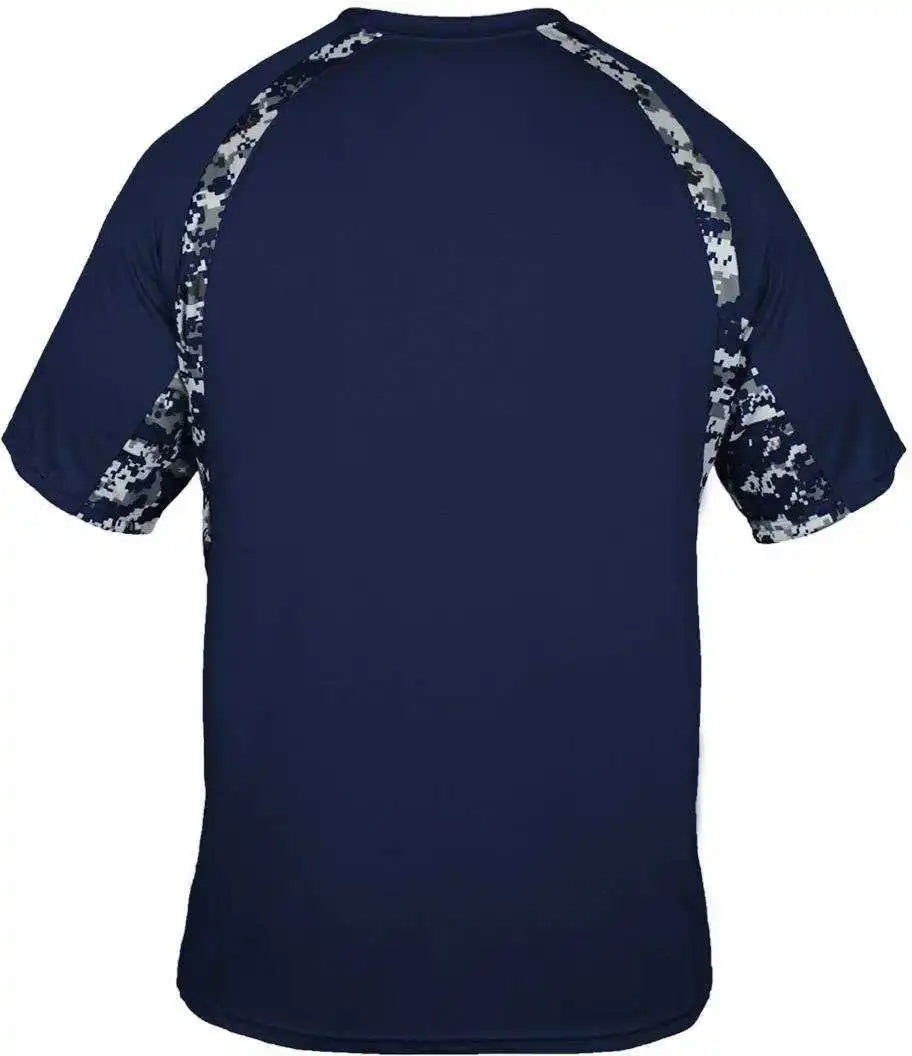 Badger Sport 4140 Digital Hook Adult Tee Navy Digita