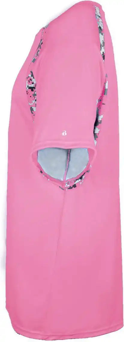 Badger Sport 4140 Digital Hook Adult Tee - Pink