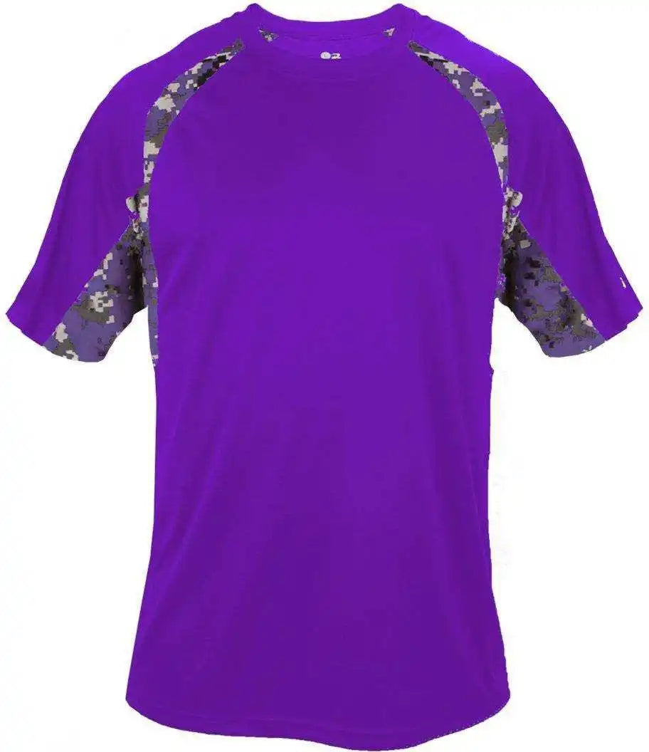 Badger Sport 4140 Digital Hook Adult Tee - Purple