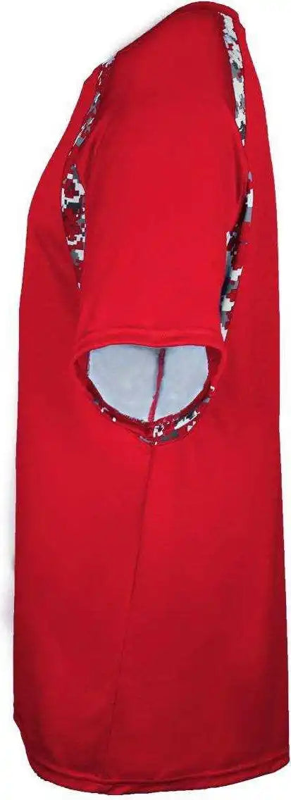 Badger Sport 4140 Digital Hook Adult Tee - Red