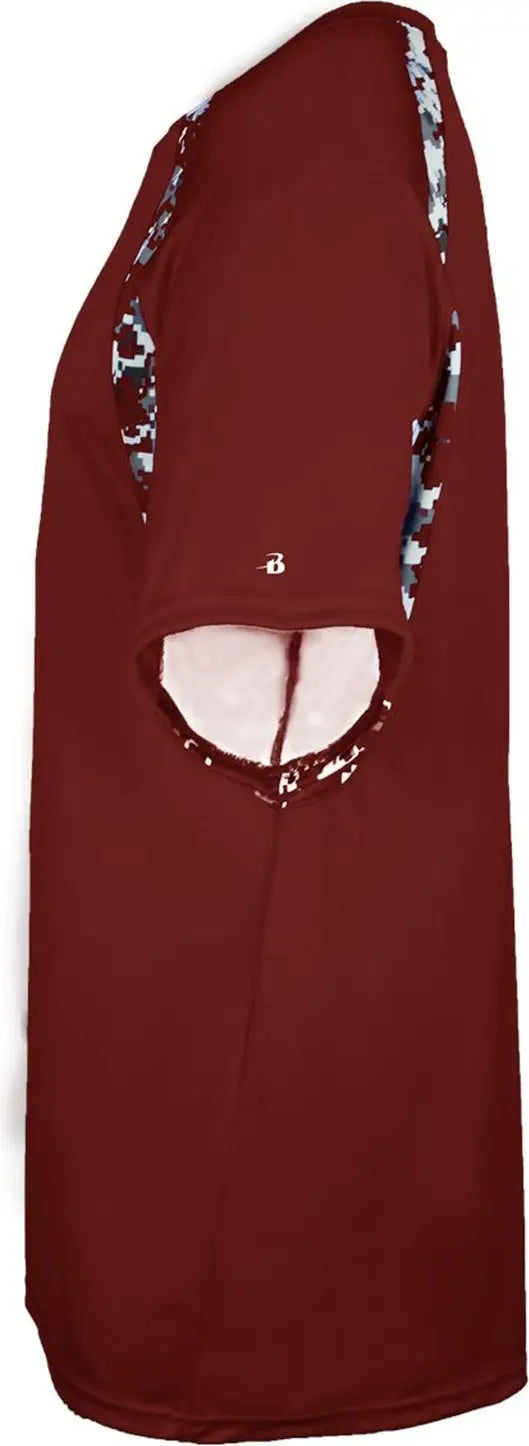 Badger Sport 4140 Digital Hook Tee - Cardinal