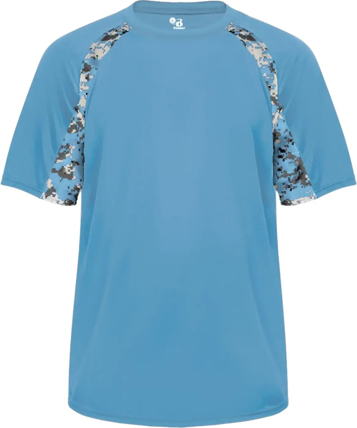 Badger Sport 4140 Digital Hook Tee - Columbia Blue - Adult Xs