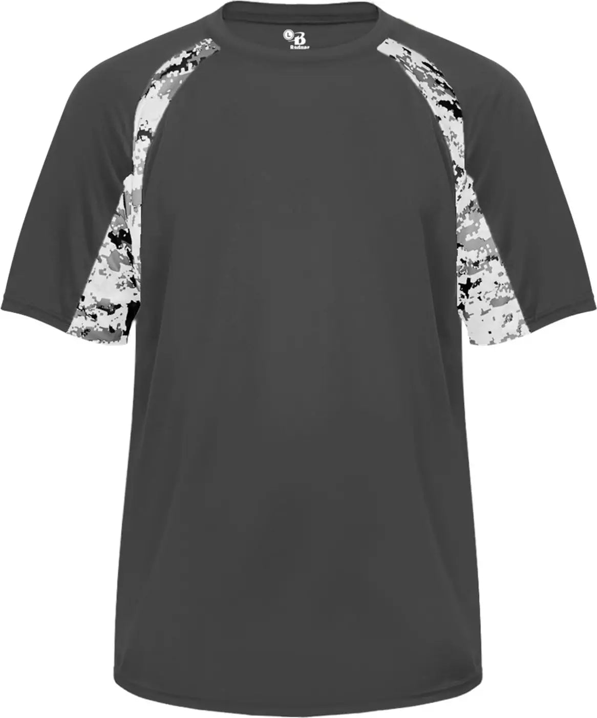 Badger Sport 4140 Digital Hook Tee - Graphite White - Adult Xs