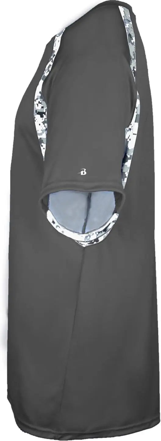 Badger Sport 4140 Digital Hook Tee - Graphite White