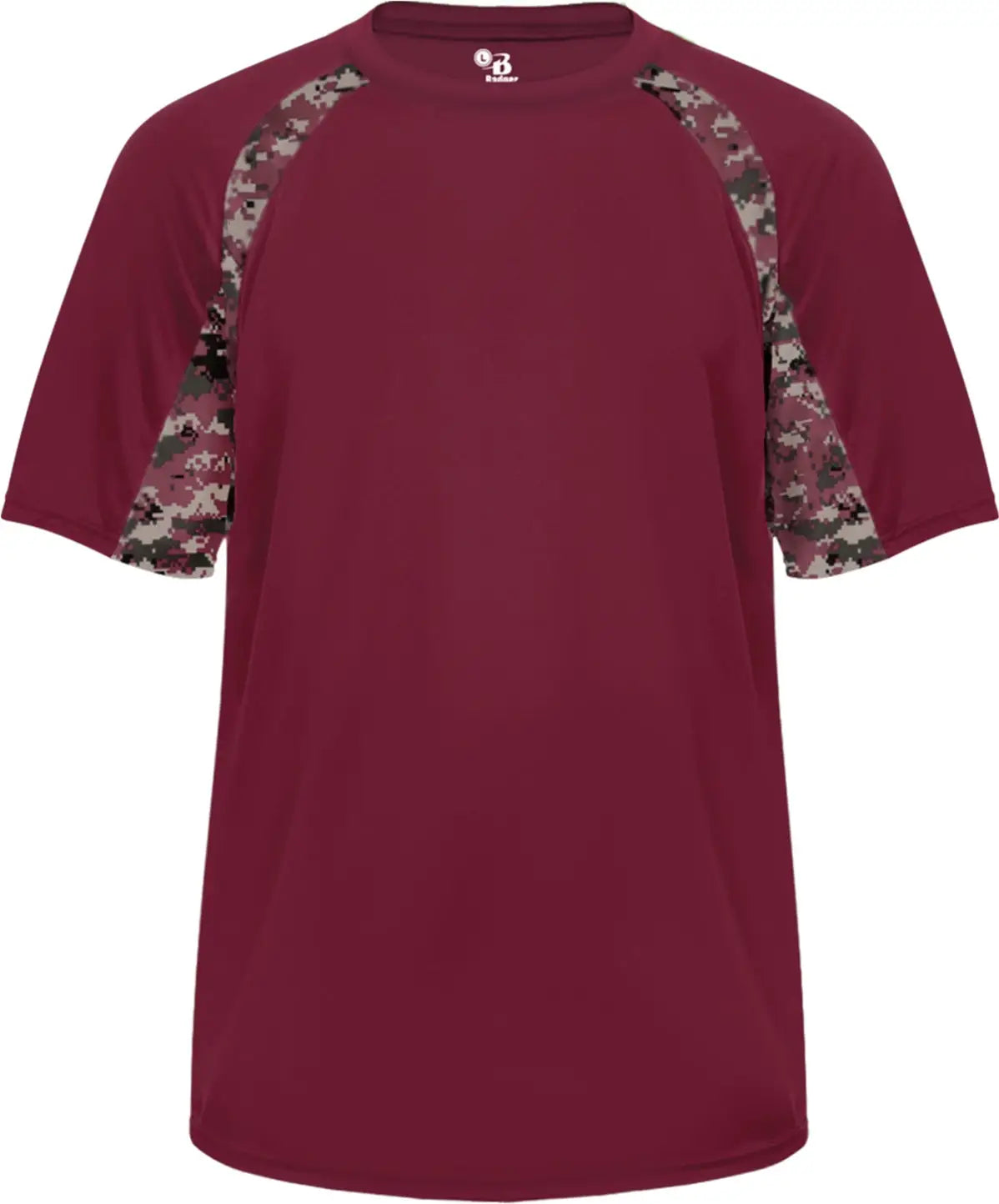 Badger Sport 4140 Digital Hook Tee - Maroon - Adult Xs