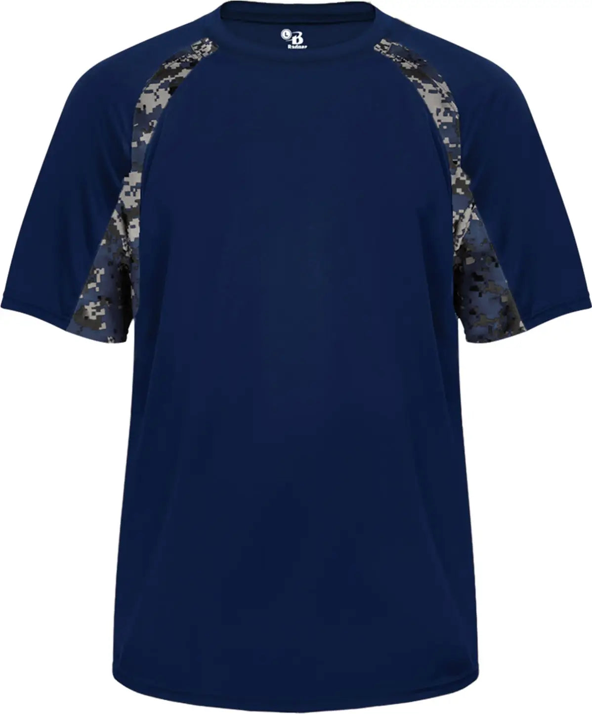 Badger Sport 4140 Digital Hook Tee - Navy - Adult Xs