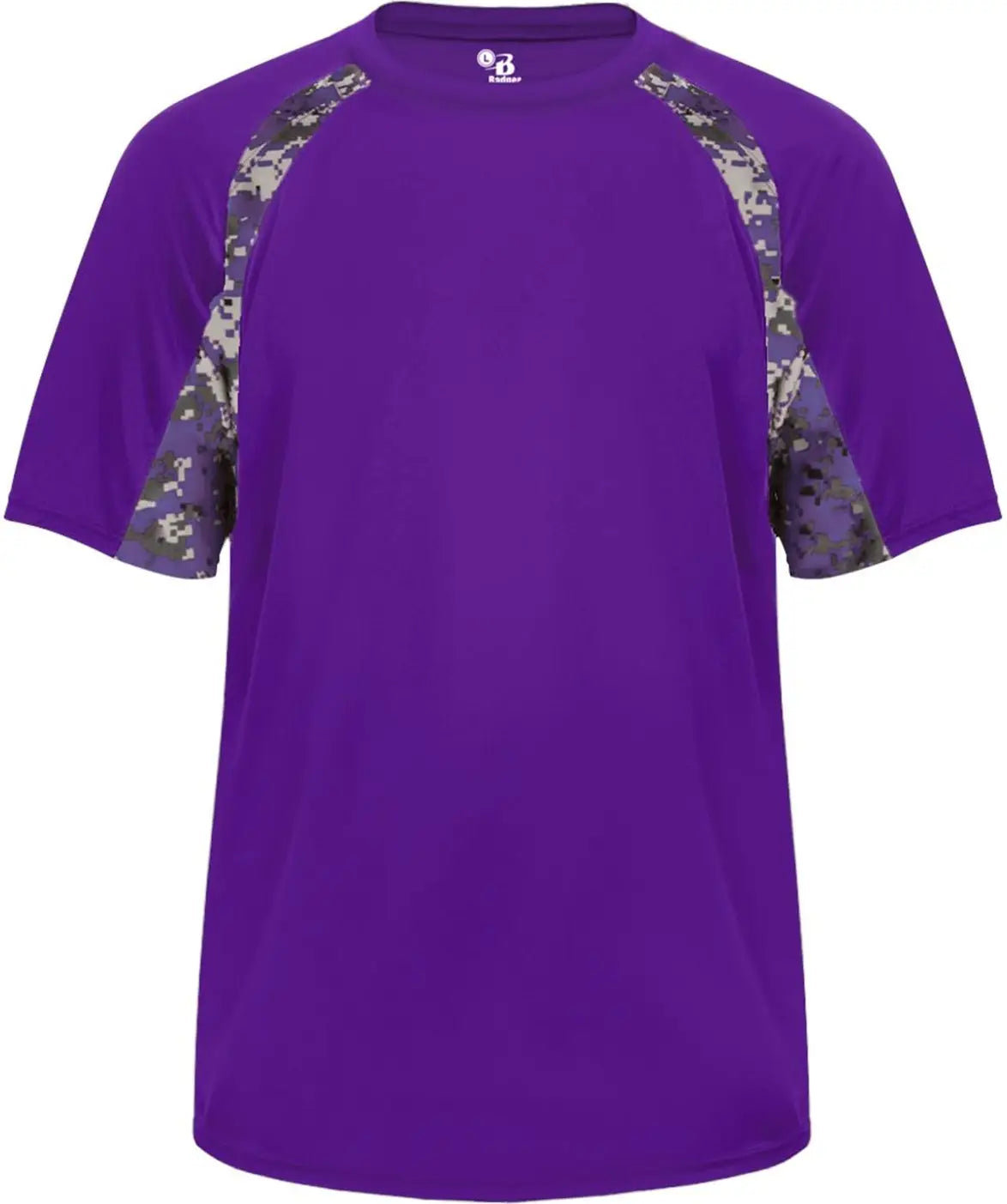 Badger Sport 4140 Digital Hook Tee - Purple - Adult Xs