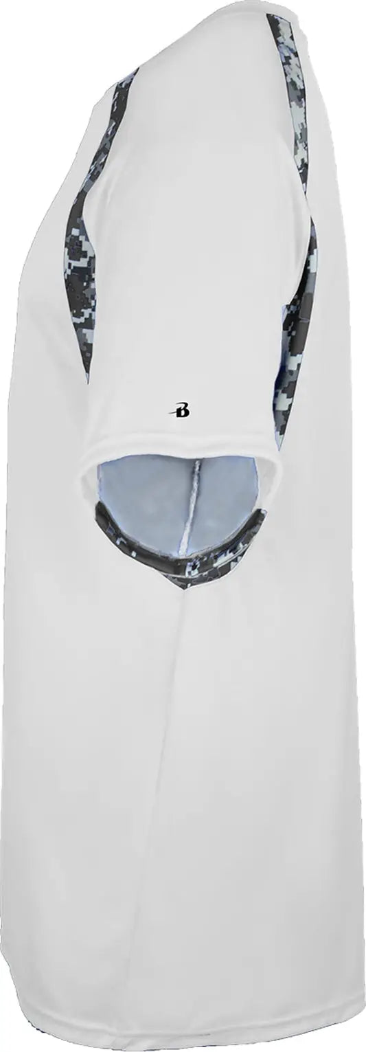 Badger Sport 4140 Digital Hook Tee - White Black