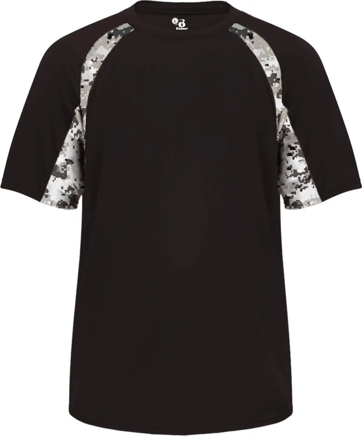 Badger Sport 414000 Digital Hook Tee - Black White - Adult Xs