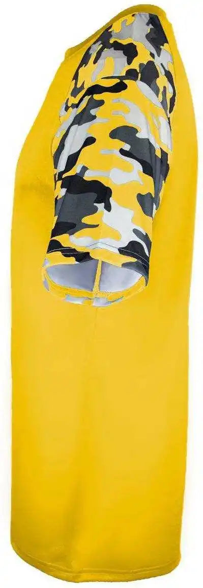 Badger Sport 4141 Camo Adult Tee Gold