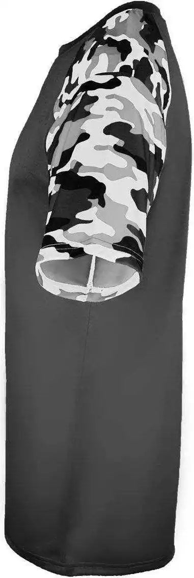 Badger Sport 4141 Camo Adult Tee Graphite White