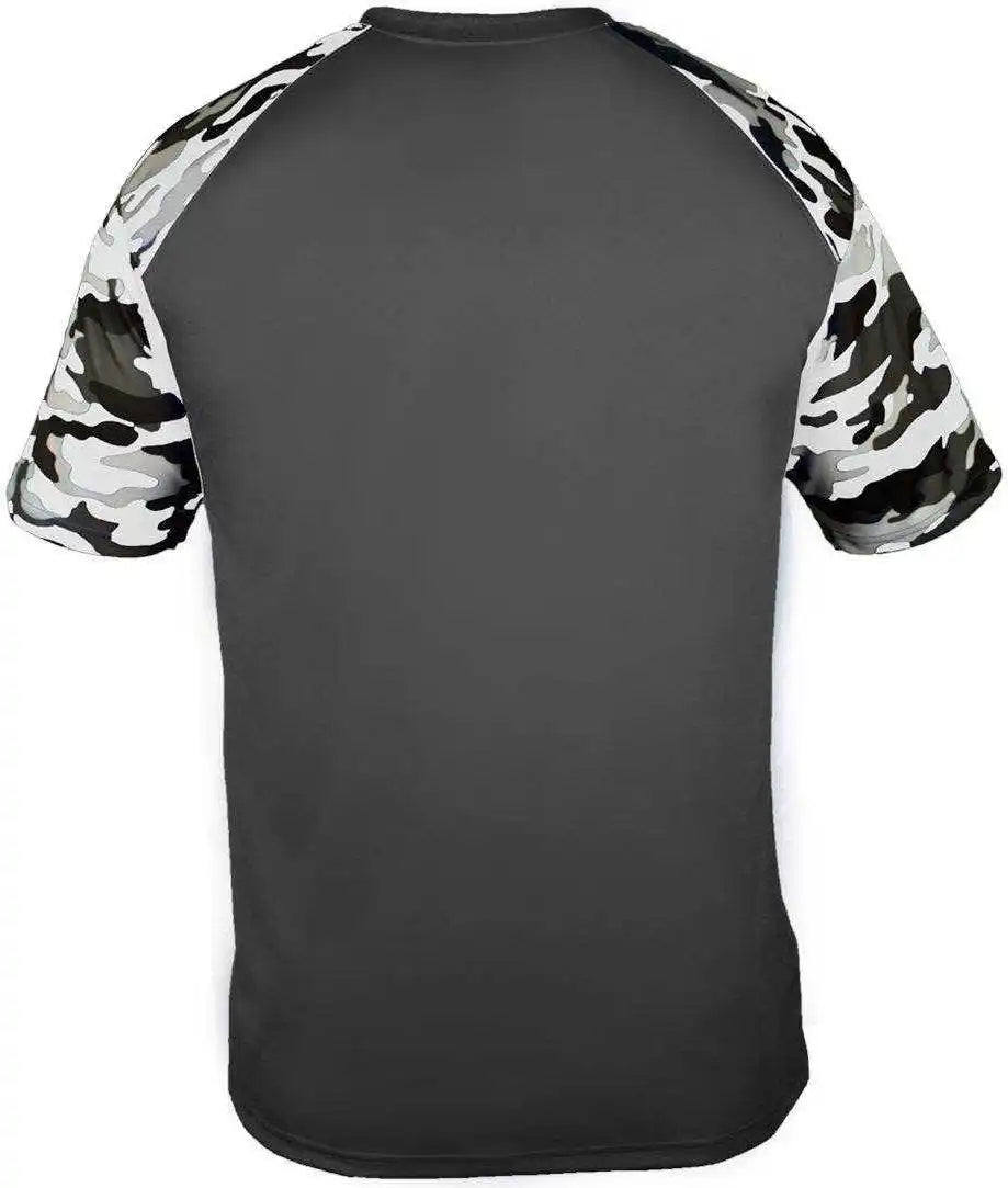 Badger Sport 4141 Camo Adult Tee Graphite White