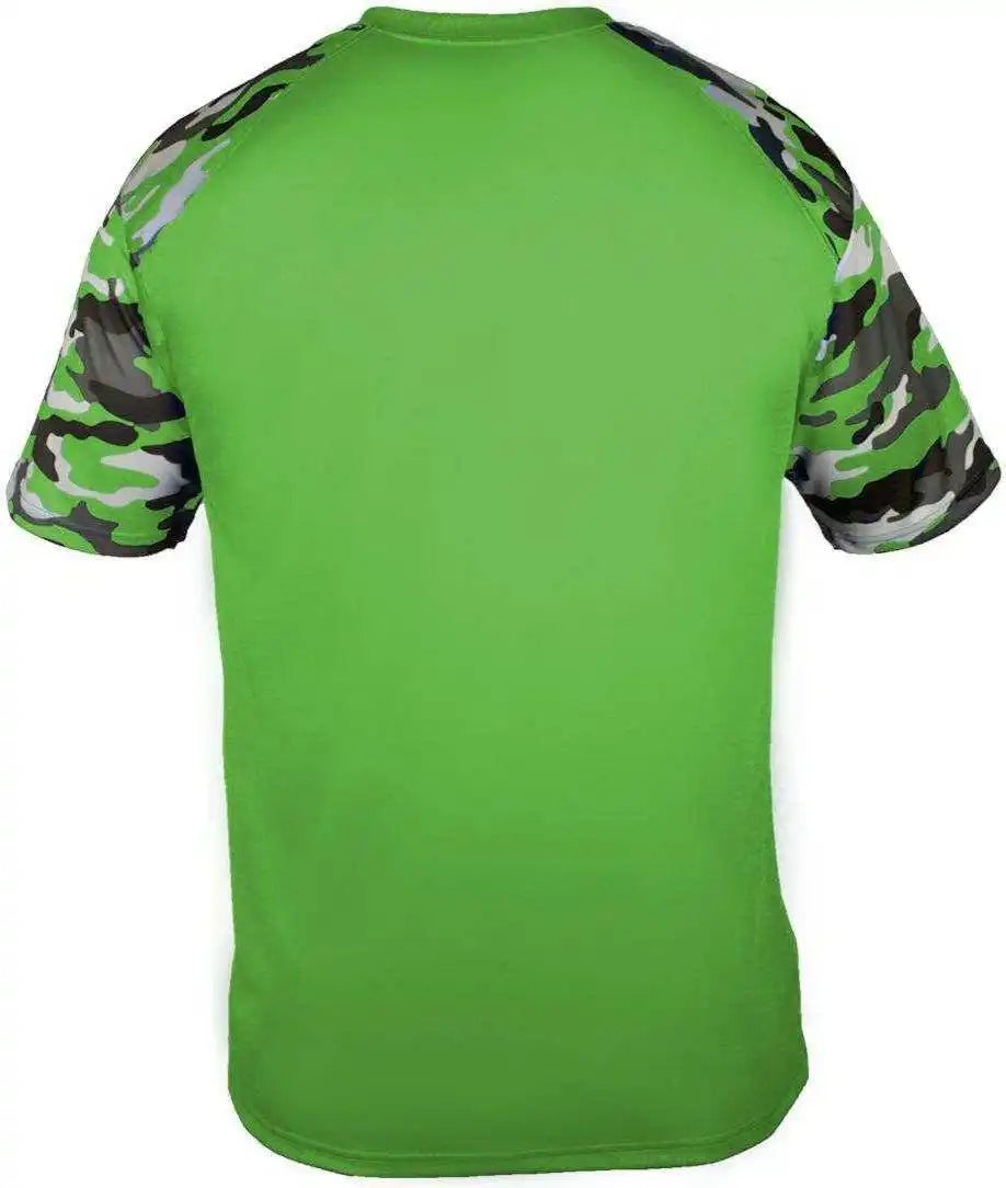 Badger Sport 4141 Camo Adult Tee - Lime