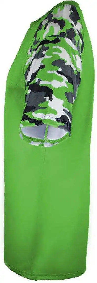 Badger Sport 4141 Camo Adult Tee - Lime