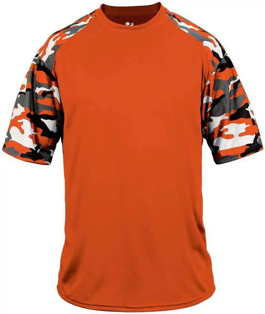 Badger Sport 4141 Camo Adult Tee Orange