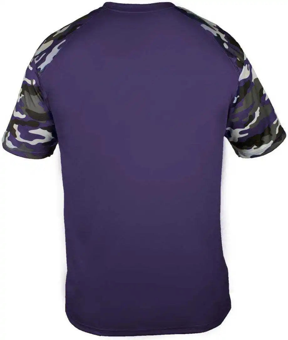 Badger Sport 4141 Camo Adult Tee Purple