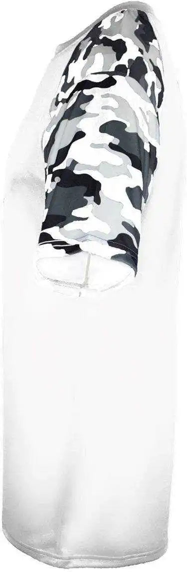 Badger Sport 4141 Camo Adult Tee - White