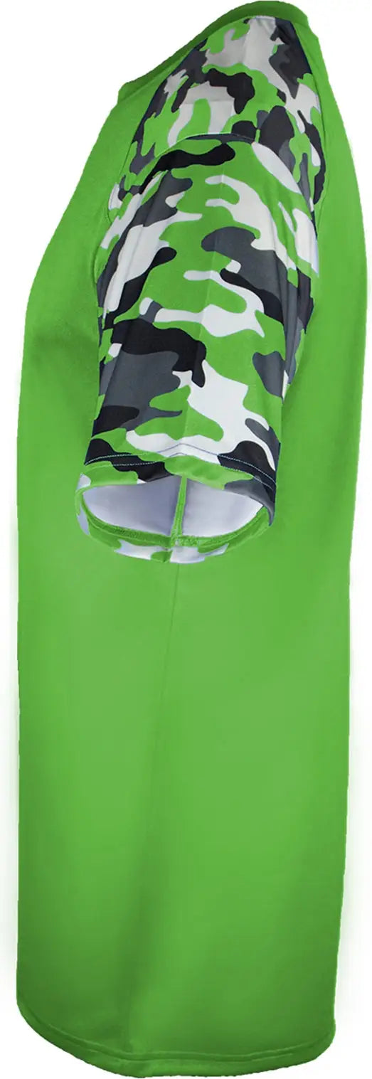 Badger Sport 4141 Camo Tee - Lime