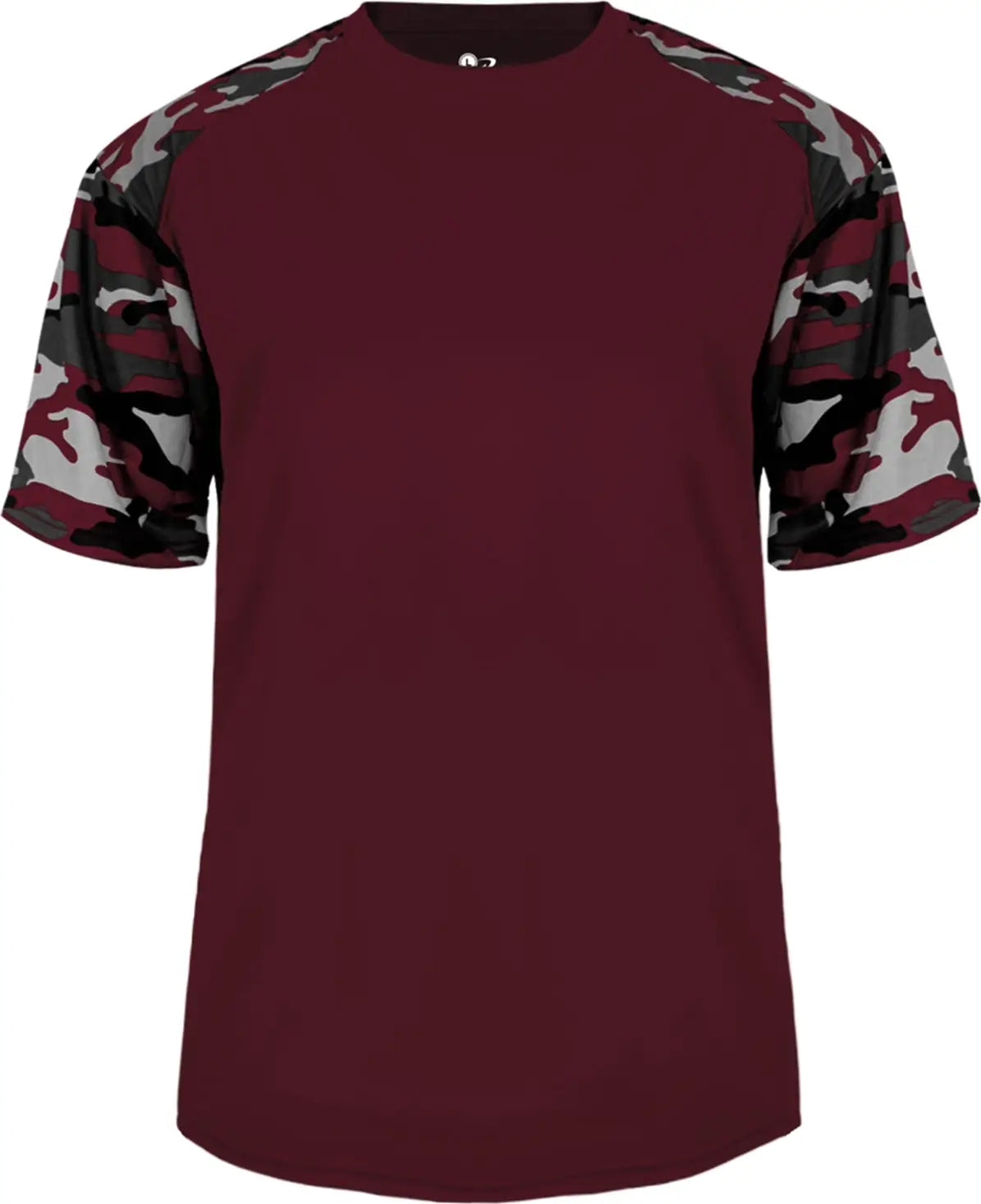 Badger Sport 4141 Camo Tee - Maroon - Adult Xs