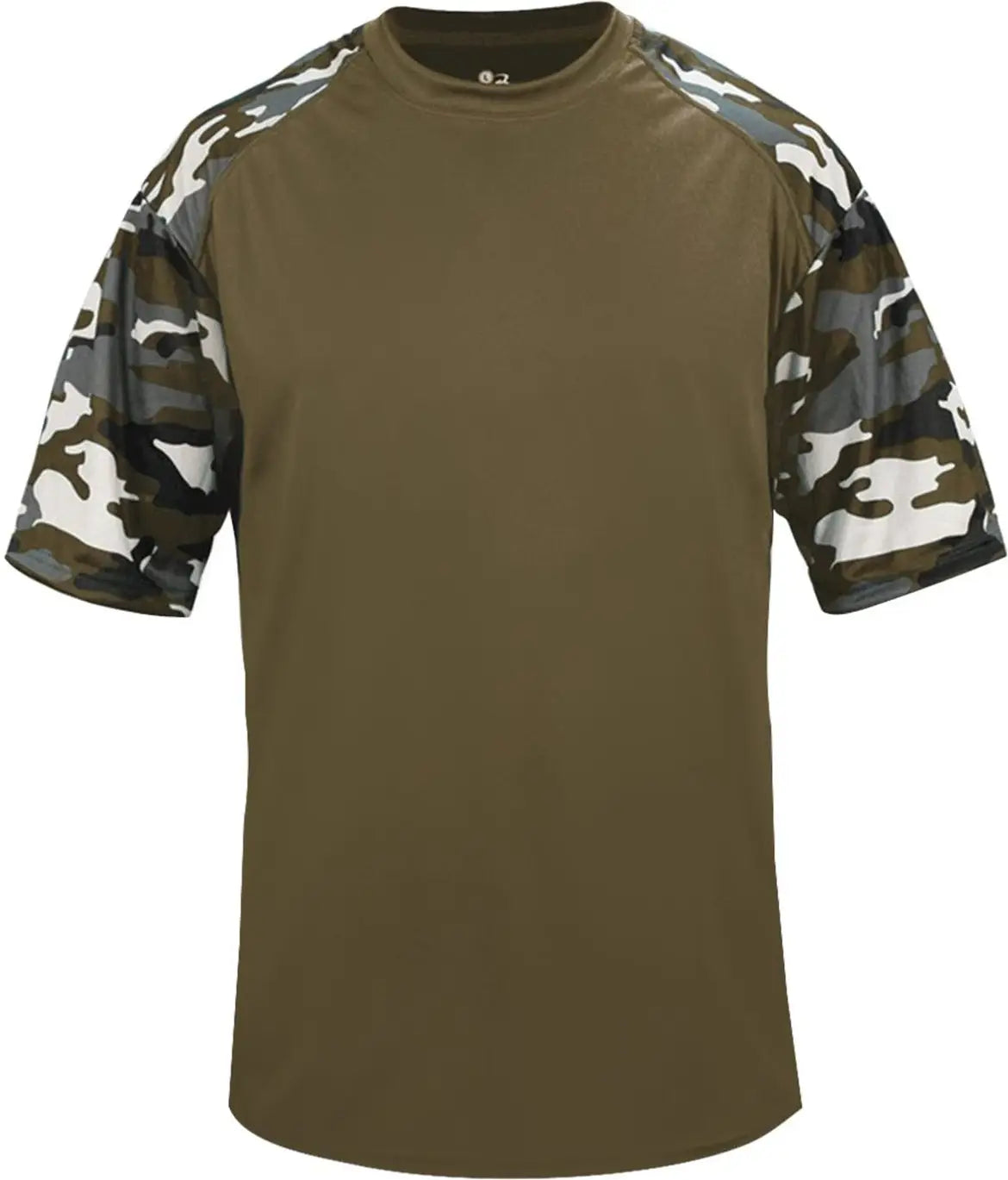 Badger Sport 4141 Camo Tee - Olive Green - Adult Xs