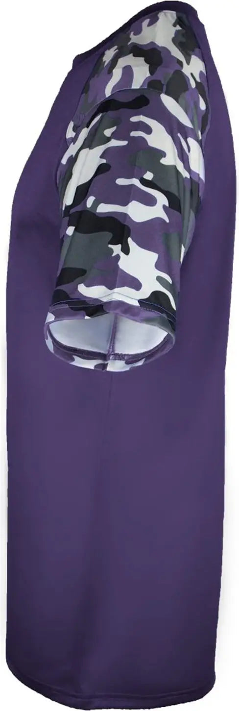 Badger Sport 4141 Camo Tee - Purple