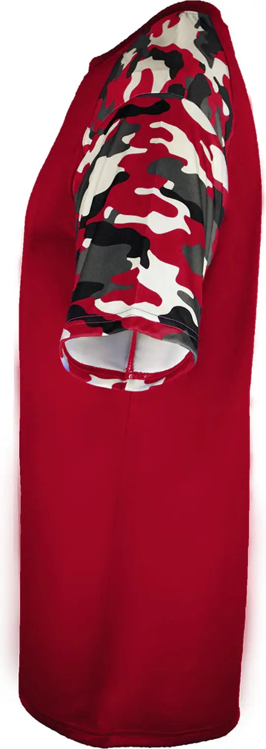 Badger Sport 4141 Camo Tee - Red