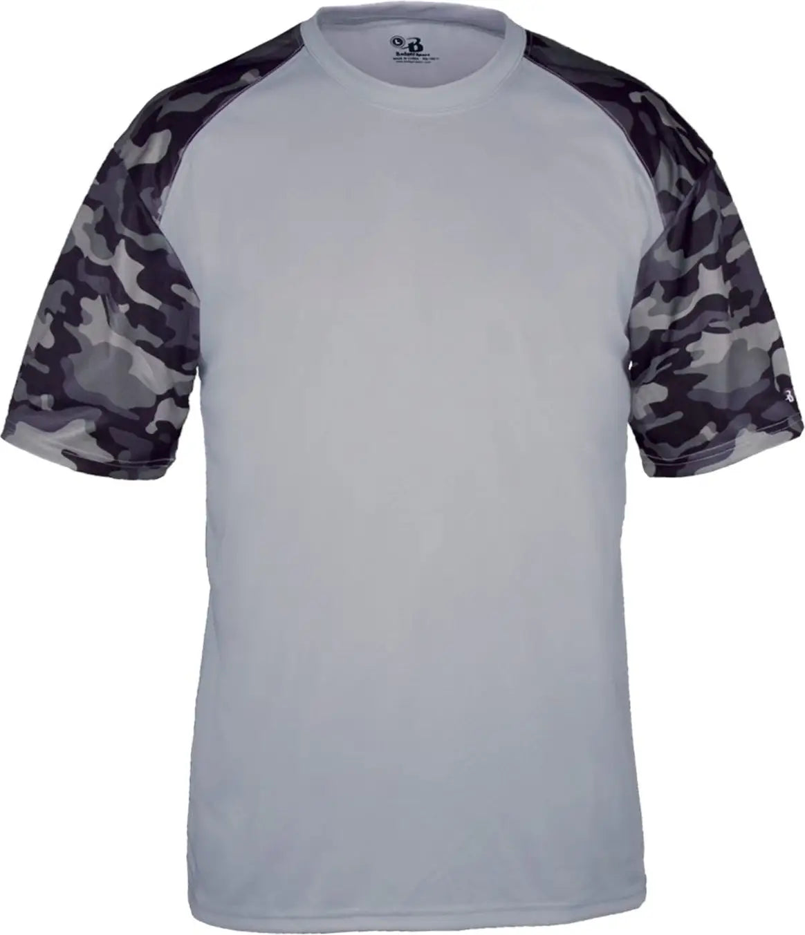 Badger Sport 4141 Camo Tee - Silver Black - Adult Xs